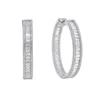 Baguette Prinzessin geschnittene quadratische kubische Zirkonia cz Ohrring Iced Bling Classic 45 -mm Big Circle Hoop Frauen Jewlery Huggie302r