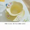 Mugs Hand Painted 3D Flower Milk Tea Cups Colored Ceramic & Saucers Set Porcelain Coffee Cup