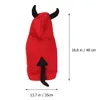 Hundkläder Halloween Devil Pet Clothes Cat Winter Casual Demon Costume Fleece Hooded Coat Jumpsuits Rompers Charming