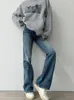 Women's Jeans Woman Aesthetics Denim American Style 90s Gyaru Pants Unisex High Street Tide All-match Preppy Cozy Straight Leg