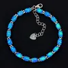 Вся розничная мода Blue Fire Opal Браслет 925 Sliver Sliver Jewelry для женщин Bnt171229012527
