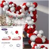 Décorations de Noël Ballons de Noël Kit d'arche Père Noël Cerf Rouge Boîte-cadeau de bonbons Ballon en aluminium pour décorations Fournitures de fête Lx5277 Dro Dhoaj
