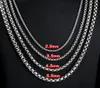 2.5mm-5.5mm Stainless Steel Necklace Rolo Twist Chain Link for Men Women 45cm-75cm Length with Velvet Bag1111369