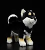 28cm Shiba inu Real Life Standing Standing Japanady Black Dog Pet Doll Soft Lifelike firfed Animal Cute Kids Toys Toys Christma