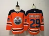 Men s Edmonton Oilers 29 Leon Draisaitl 97 Connor McDavid 93 Ryan Nugent-Hopkins Fanatics Branded Orange Breakaway Player Jersey