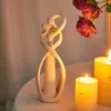 Vilead 23cm Sandstone Sculpture Dorerative Lover Wedding Statue Home Decoration Valentine’s Day Souvenirs Figurines Ornaments 231228