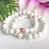 MG1512 Stron Natual Rock Lava Stone Aromatherapy Bracelet Huile essentielle Diffuseur Mala Bracelets perlées pour les femmes Anxiété guérison242i