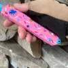 MICRO ULTRA OTF TECH Couteau UT Série Dessert Warrior UT Lame pliante Donut Rose Extérieur EDC Couteaux de poche d'auto-défense