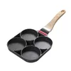 PANS ALLUMINUM ALLUMINO COCKINA CASA ESILE CHIEFE COLURA RISTATORE A 4 buche Non Stick Oggs Burger Pano