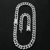 Mens 20mm Heavy Iced Out Miami Cuban Link Chain CZ Rapper Crystal Necklace Choker Bling Hip Hop Jewelry Gold Silver Color Chains2597