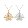 24 PcsLot Selling 35 cm Diameter Time Turner Necklace Movie Jewelry Rotating Hourglass Pendant Bulk Whole 2109294852244