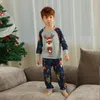 2024 Familj Julmatchande outfit tryckt pyjamas uppsättning för baby pojkar flickor vinterkläder mamma och dotter pappa sömnkläder 231227