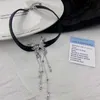 2024 DESIGNERS Cold and indifferent butterfly long tassel neck chain for women fashionable and versatile temperament collarbone chain high-end and niche choker