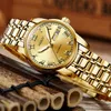 AESOP or montre de luxe femmes japon mouvement mécanique automatique montre dames en acier inoxydable doré femme horloge Women2171