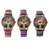 Leather Watch Women Watch for Elderly WATCHES FOR WOMEN WITH MULTICOLOUR RAINBOW PATTERN 231228