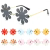 Sunglasses Funny Party Favor Flower Lens Po Glasses Snowflakes Sunnies Shape Fashion Sun