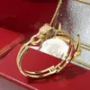 Пантер -брюшные бриллианты 18 K золотые официальные реплики ювелирные украшения высшего качества бренда роскоши AAAAA Классический стиль браслет высший счетчик 216c