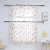 Curtain Sunflower Floral Window Curtains Short Kitchen Cafe Decorative Valance Bedroom Home Decor Drapes