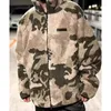 Giacche da uomo Linea complessa Far of God camuflage Lamber Giacca in pile pile Coat American Autumn Winter Stand Collar Swater