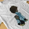 Camisetas masculinas Two-shirts Homens Os Boondocks lazer camiseta de algodão pura o pescoço de manga curta Tops originais