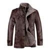 Мужская ветровая и водонепроницаемая теплая куртка, винтажное флисовое пальто из искусственной кожи, верхняя одежда для кемпинга, зимнее повседневное мужское пальто с воротником-стойкой 231227