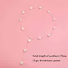 ASHIQI Real Pure 925 Sterling Silver Chain Pendant Necklace For Women 8-9mm White Gray Natural Freshwater Baroque Pearl Jewelry 22185m