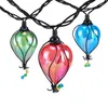 Strings 10ct 7.4ft Multi-color Balloon Shape Plastic Bulbs And Tear Drop String Lights