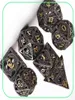 7pcs Pure Copper Hollow Metal Dice Set DD Metal Polyhedral Dice Set for DND Dungeons and Dragons Role Playing Games 2201155834732