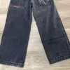 JNCO Y2K Hip Hop Spider Graphic Baggy Jeans Retro Pantaloni neri Uomo Donna Nuovo Haruku Gothic Pantaloni larghi a vita alta