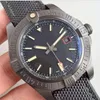 luxury mens watches sapphire 44mm steel bezel black nylon strap asia 2813 automatic mechanical fashion wristwatches191B