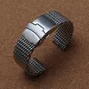 Shark Mesh Horlogeband Armbanden Speciale Eindveiligheidsgesp 18mm 20mm 22mm 24mm Horlogebanden kunnen niet in lengte worden aangepast voor mannen hours244f