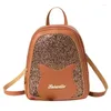 School Bags Girl's Small Backpack Fashion Sequin Shoulder Bag Women Multi-Function Anti-theft Rucksack Mini Dayack