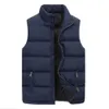 Men's Jacket Winter Warm Coats for Men Thickened Stand Collar Down Vest Oversized Jackets Puffer Sleeveless Zipper Coat 231227
