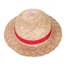 Chapeau de paille Luffy Anime Monkey D Luffy, casquette de cosplay une pièce, accessoires de costume d'halloween, accessoires unisexe pour adultes