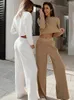 Женские штаны с двумя частями 2 сета жены наряды