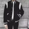 Men's Jackets VIntage Varsity Men Classic Baseball Uniform Atumn Streetwear Black White Women Bomber Coat Fashion Man Clothing