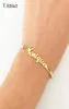 V Atraer el enlace de mano personalizado BFF Jewelry KPOP Nombre personalizado de las pulseras Mujeres Men Bijoux Femme Gold Erkek Bileklik 2018 Y13306023