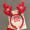 Hair Accessories Kids Headband Halloween Cosplay Cartoon Elk Snowflake Bow Hairband Birthday Party Headwear Christmas Gift