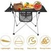 Mobilier de Camp Table de Camping pliante ultralégère en plein air plage barbecue pique-nique pêche avec porte-gobelets et sac de transport