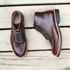 bottes faites à la main en cuir pour hommes chaussures Derby robe Oxford GoodyearWelted Vintage 231225