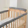 2sts infronerande spjälsängskydd Wrap Edge Baby Antibite Solid Color Bed Fence Guardrail Born Rail Cover Care Safety 231227