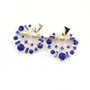 Stud Earrings 2023 Winter Jewelry Pure Colors Copper Branch Flowers For Women