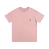 Carhart Shirt Designer T Shirt Top Classique Petite Étiquette Poche T-shirt à Manches Courtes Lâche et Polyvalent pour Hommes et Femmes Couples Carhartts Chemise Polo 680