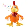 Skakande svängande gul kyckling fyllda djur docka sjunga musikalisk leksak för flickor plysch leksaker födelsedagspresent barn 231228