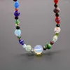 Colliers pendants Perles de verre à la main Collier Fashion DIY Bijoux d'opale délicate pour les filles