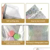 Packing Bags Square Holographic Bag Reusable Smell Proof Aluminum Foil Candy Cookie Food Snack Plastic Self Seal Packaging Bags Lx4095 Dhn6Q