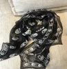 Foulard de plage léger tête de crâne pour femmes, écharpe de plage d'été, décoration quotidienne, foulards en soie 9044304