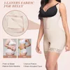 Kadın şekillendiricileri Kolombiyalı fajalar geri döndü zip ve kancalar shapewear karın kontrolü ayarlanabilir tek parça yüksek sıkıştırma bodysuit