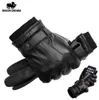 BISON DENIM Men039s Genuine Leather Gloves Touch Screen Gloves for Men Winter Warm Mittens Full Finger handschuhe Plus Velvet S8776916