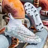 Wysokie top męskie buty treningowe Niezwykłe buty piłkarskie FGTF Football Boots Dziecięce Sporty na świeżym powietrzu 231228